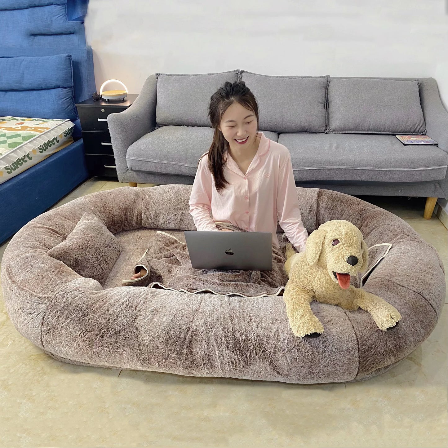 Oversized Human Dog Bed - Removable & Washable